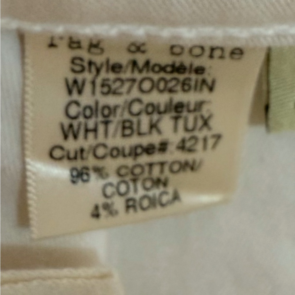 Rag & Bone White Tux Jeans with Black Side Stripes 26 - Picture 6 of 9
